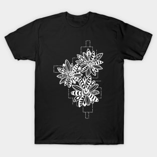 Abstract daisies white T-Shirt